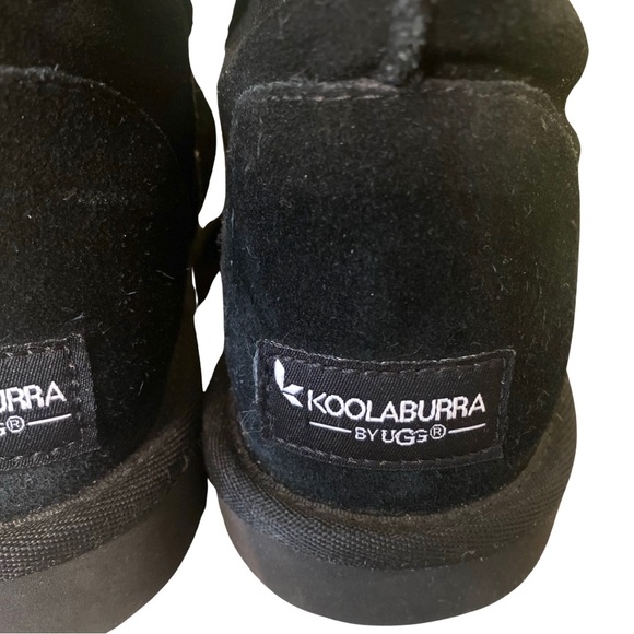 Koolaburra Ugg Women’s Boots 6 Ankle Black Suede Faux Fur Shearling Booties - Picture 4 of 6